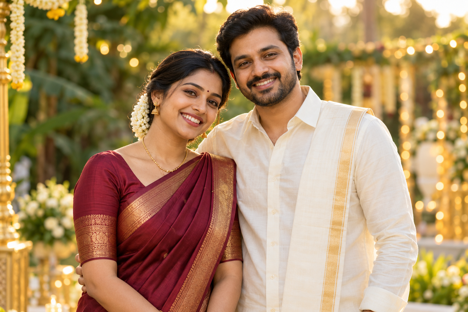 விளக்கத்திற்கான மகிழ்ச்சியான தம்பதியர் படம்